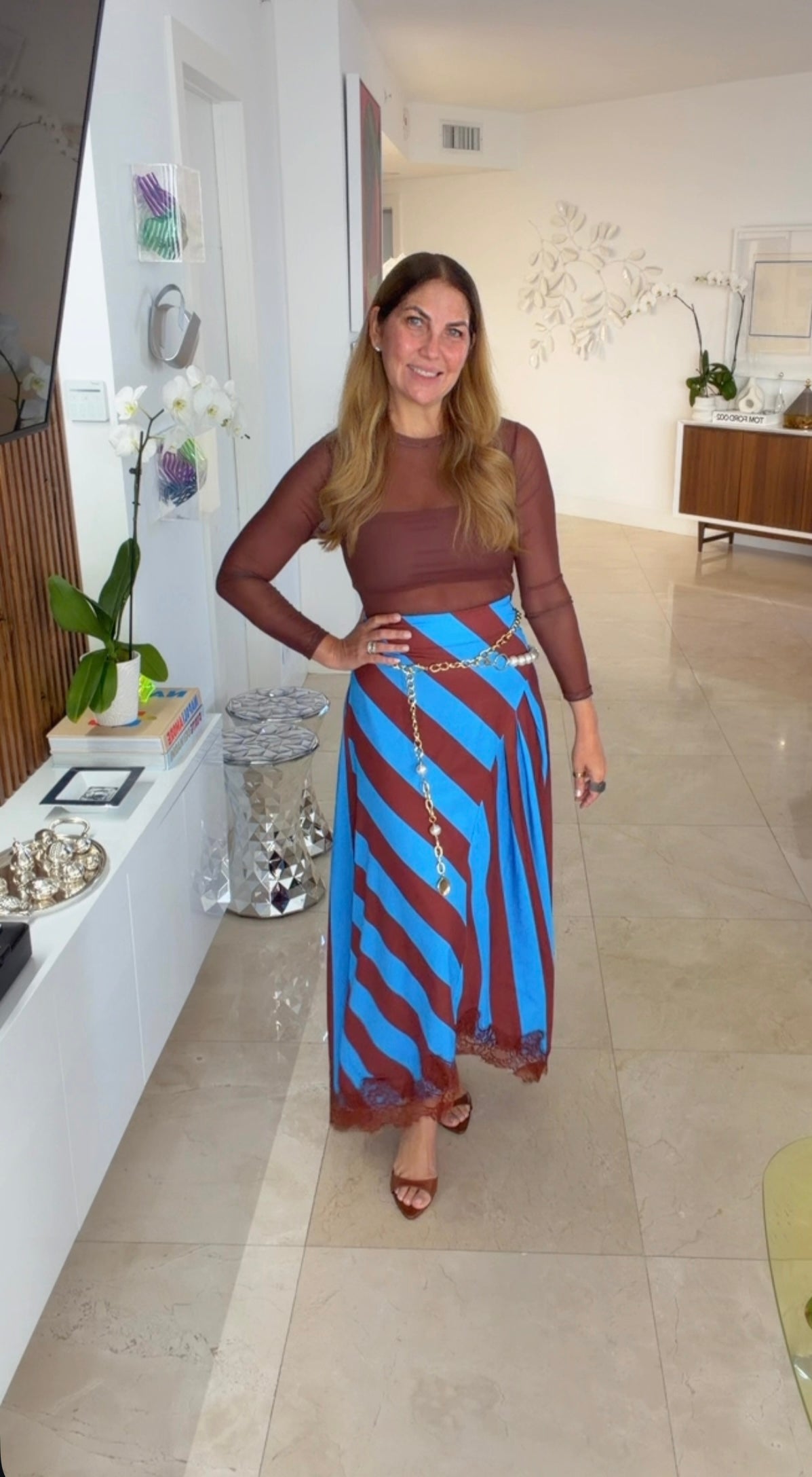 Sienna Lace Hem Maxi Skirt