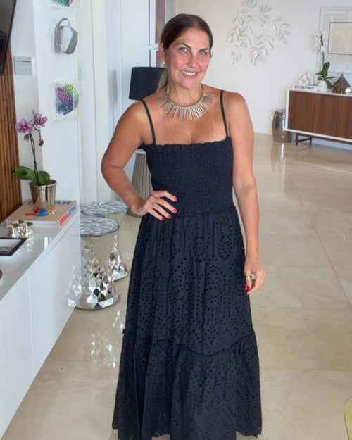 Capri Eyelet Maxi Dress
