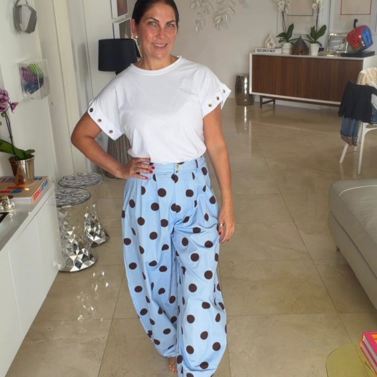 Polka Barrel Pants