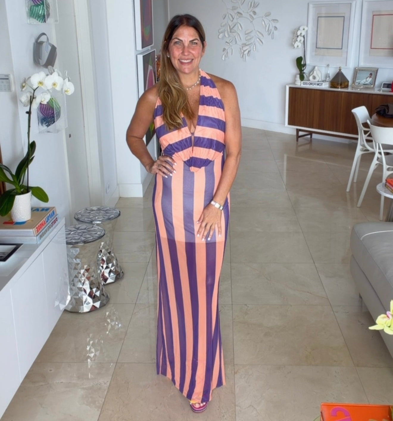 Milano Muse Mesh Maxi Dress