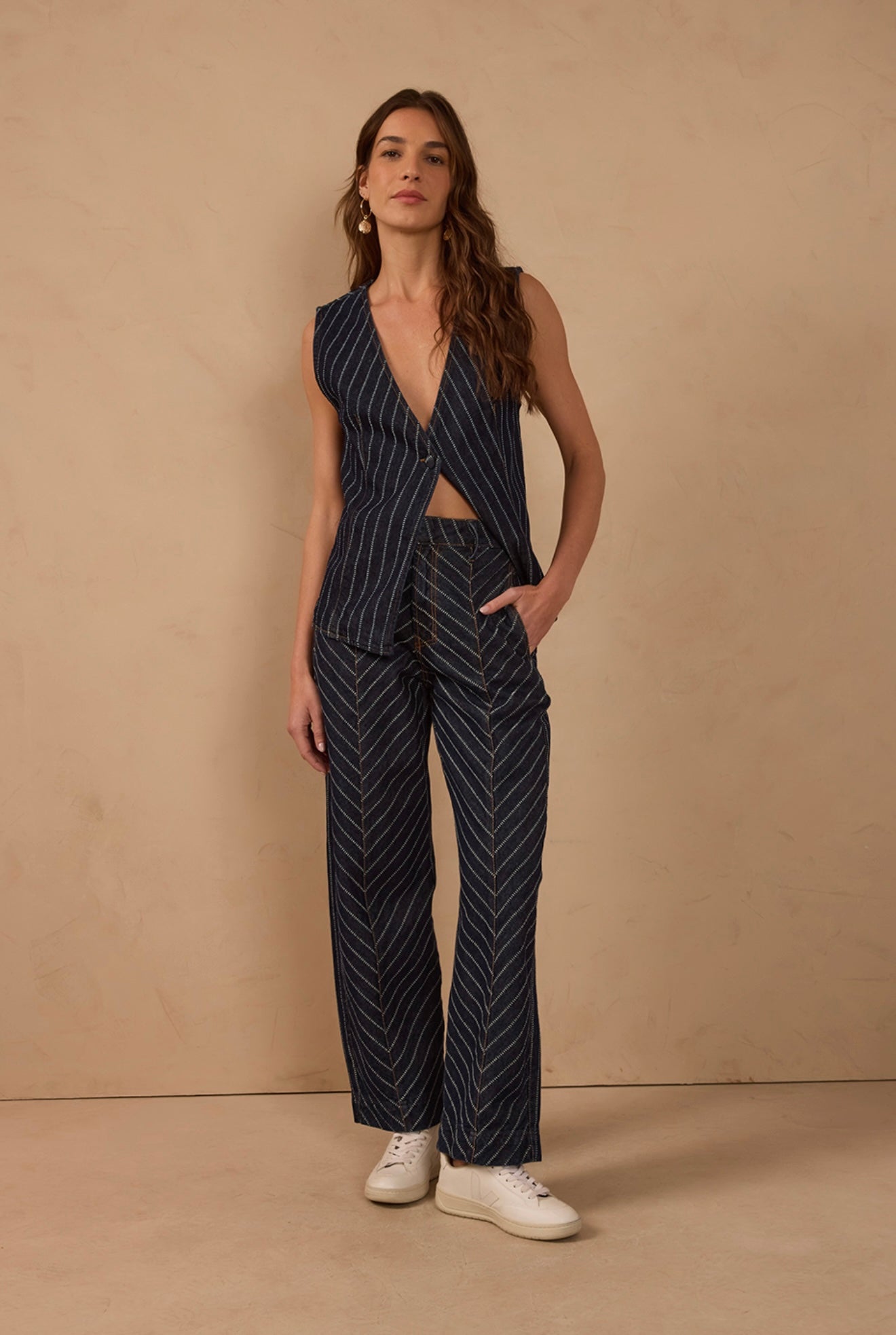 Denim stripes set from Brazil