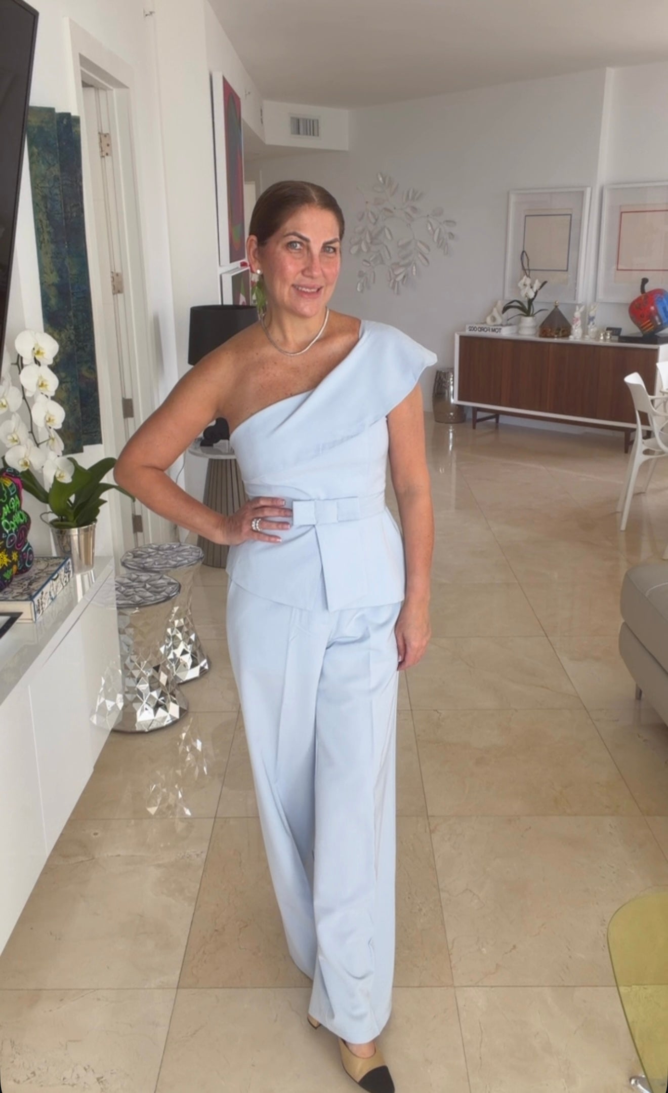 One-Shoulder Elegance Set