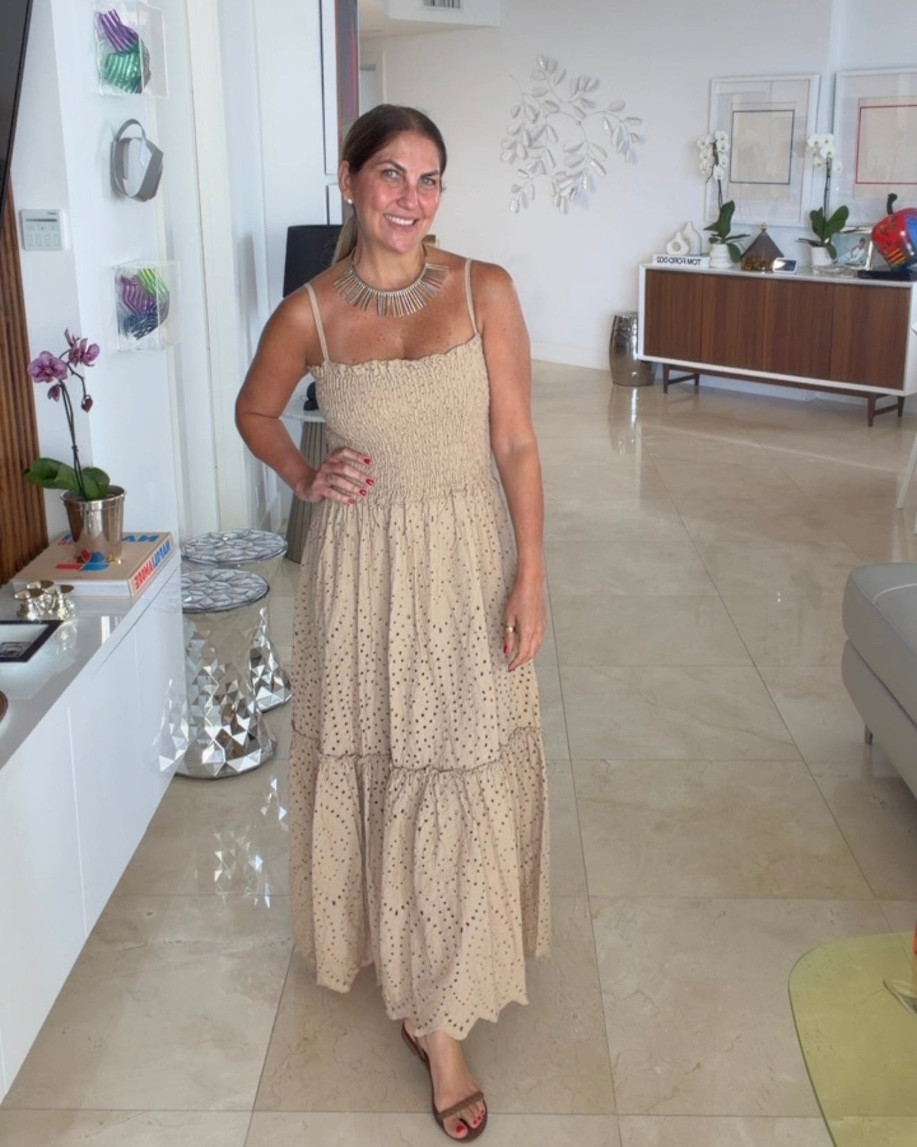 Capri Eyelet Maxi Dress