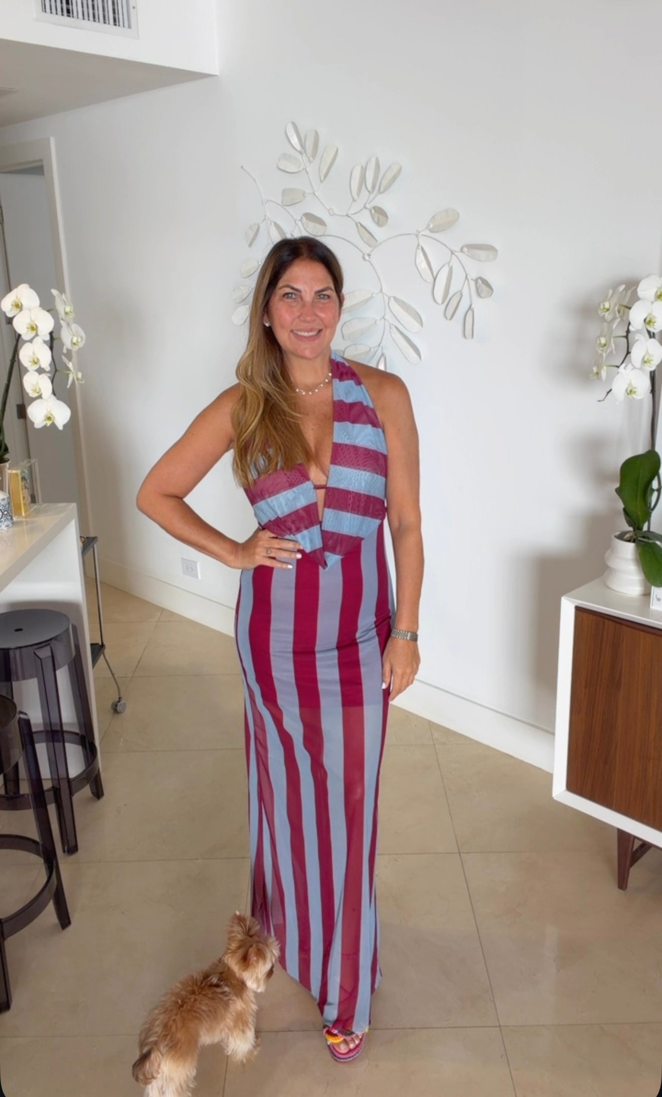 Milano Muse Mesh Maxi Dress