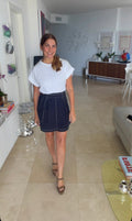 Falda azul marino de jeans