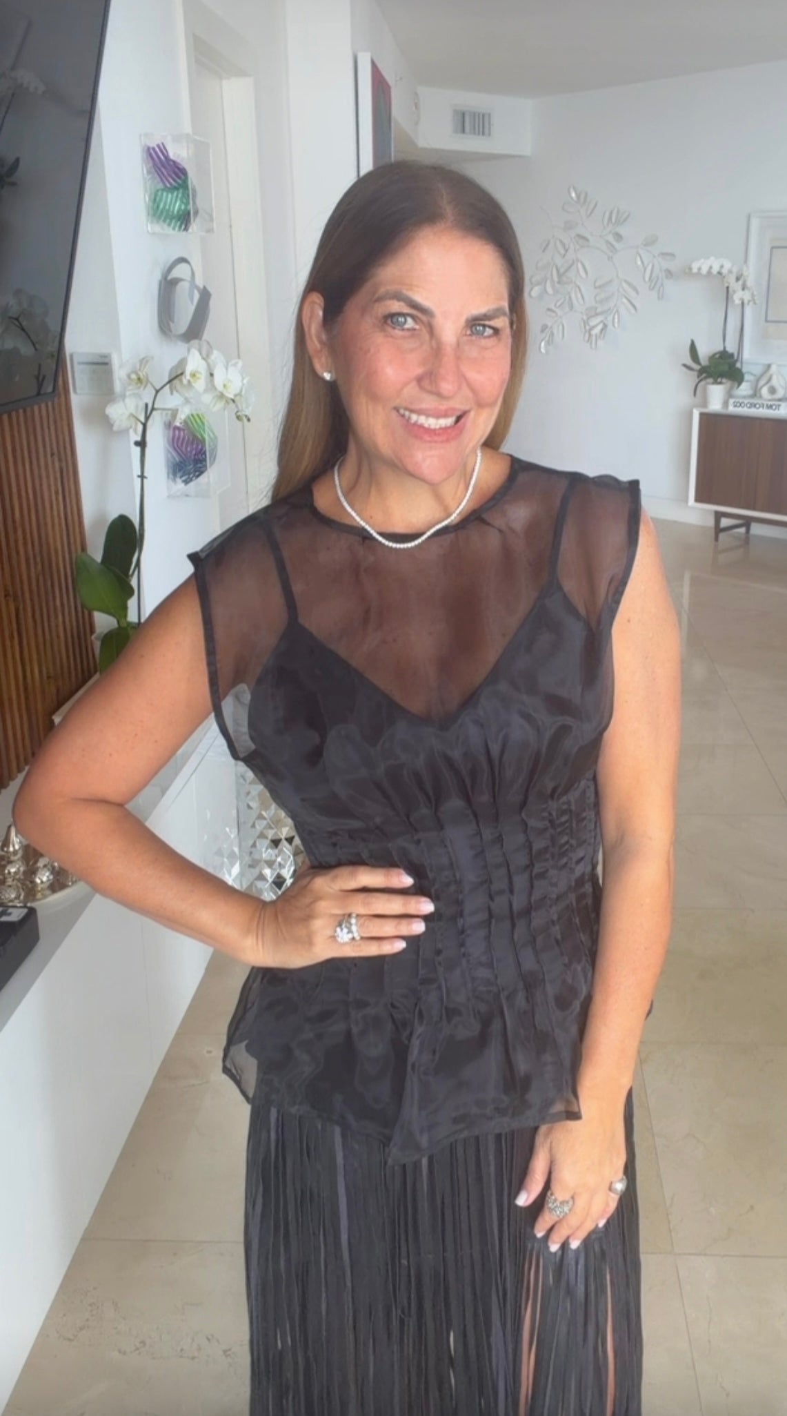 Celeste Organza Silk Top