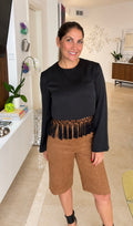 Midnight Fringe Blouse