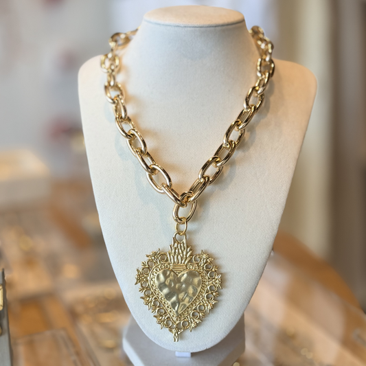 Sacred Heart Luxe Chain Necklace