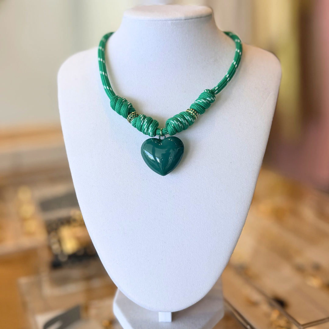 Heart Statement cord Necklace