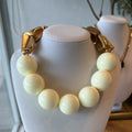 Bellissima statement necklace with oversized glossy beads and gold-tone accents PS Showroom