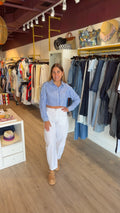 Sienna Striped Cropped Shirt