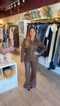 Milano Mocha Eco-Leather Set