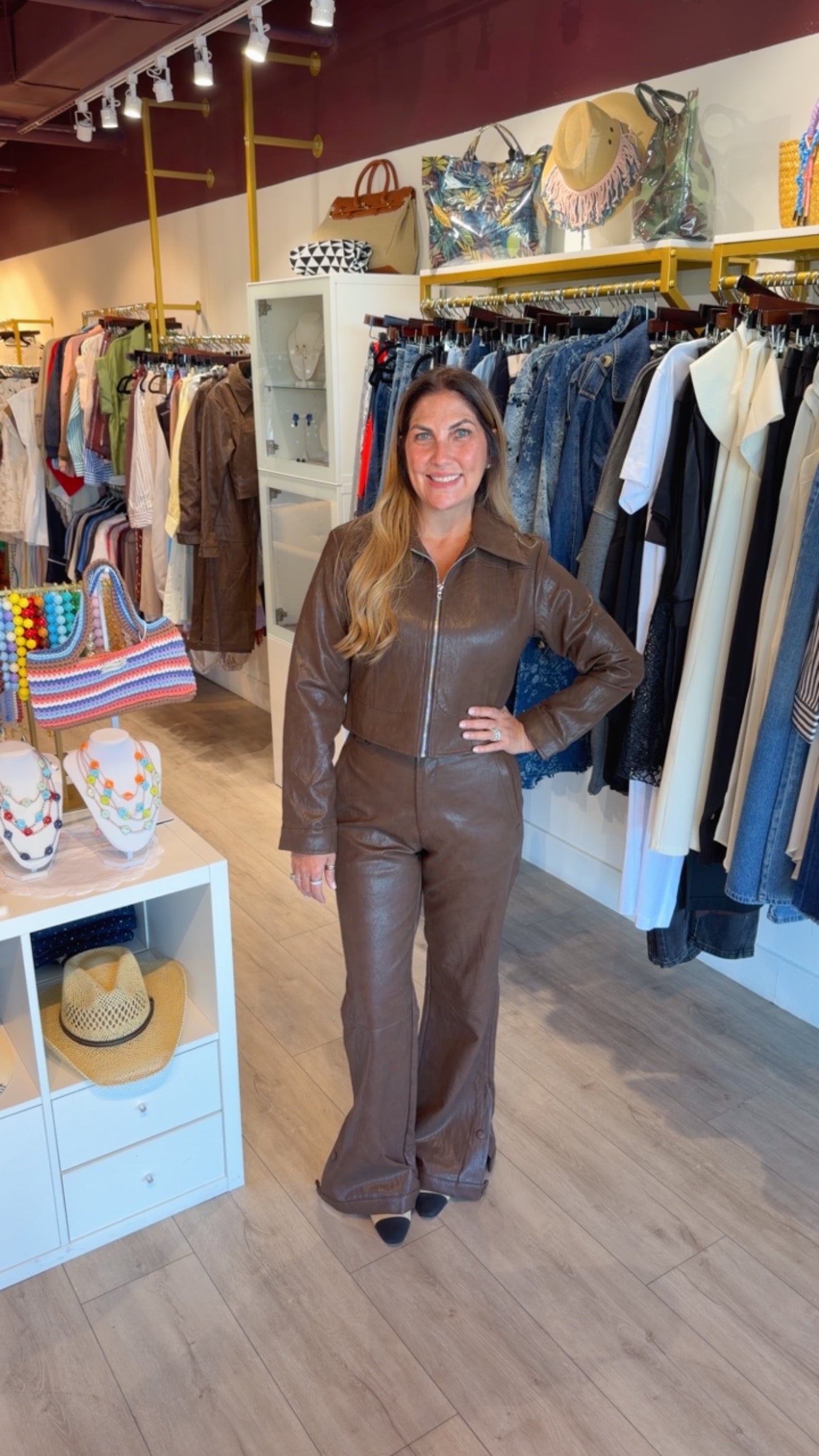 Milano Mocha Eco-Leather Set