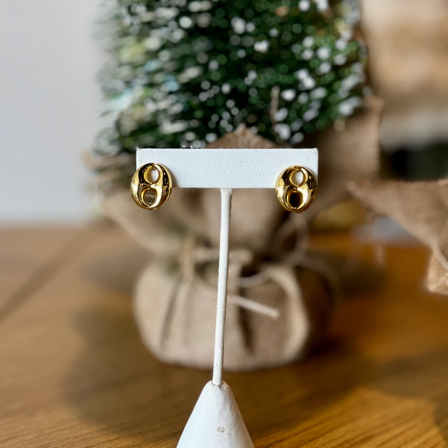 Zarcillos dorados infinito