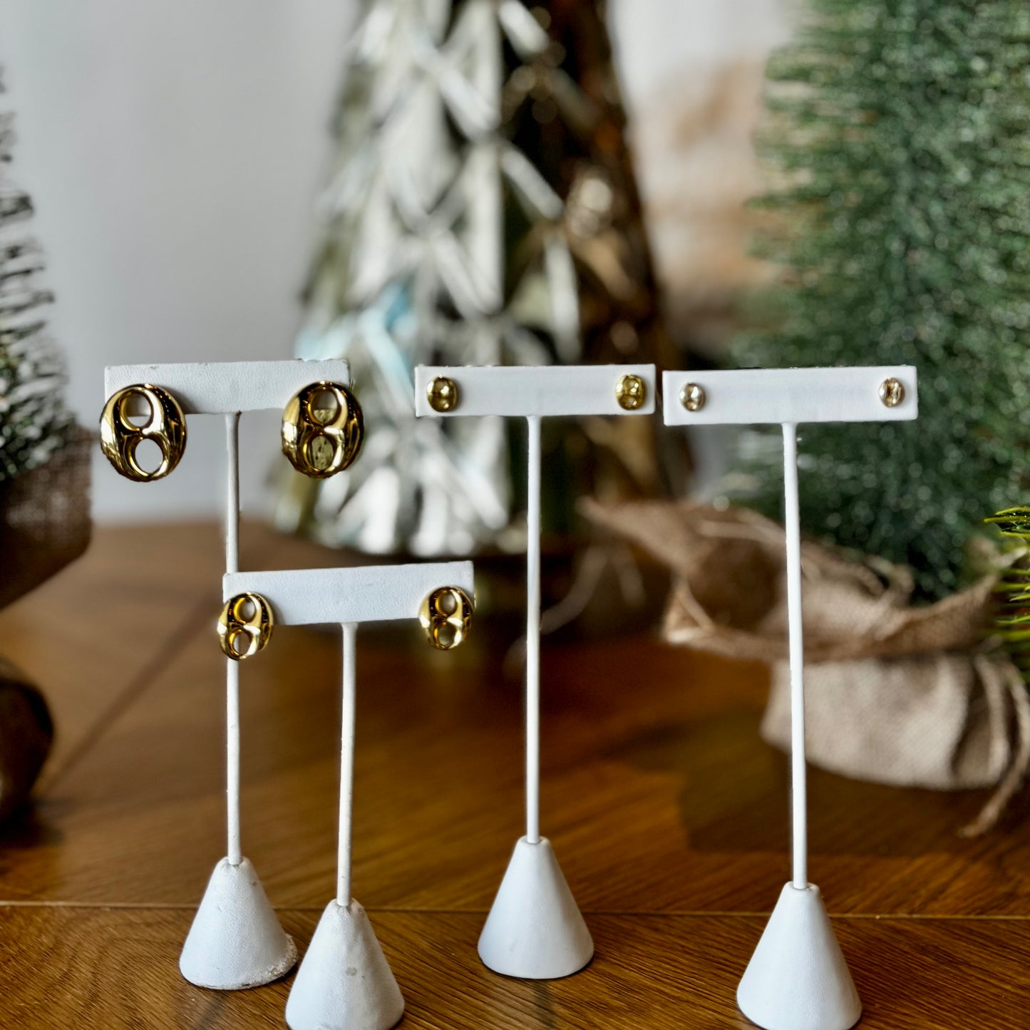 Zarcillos dorados infinito