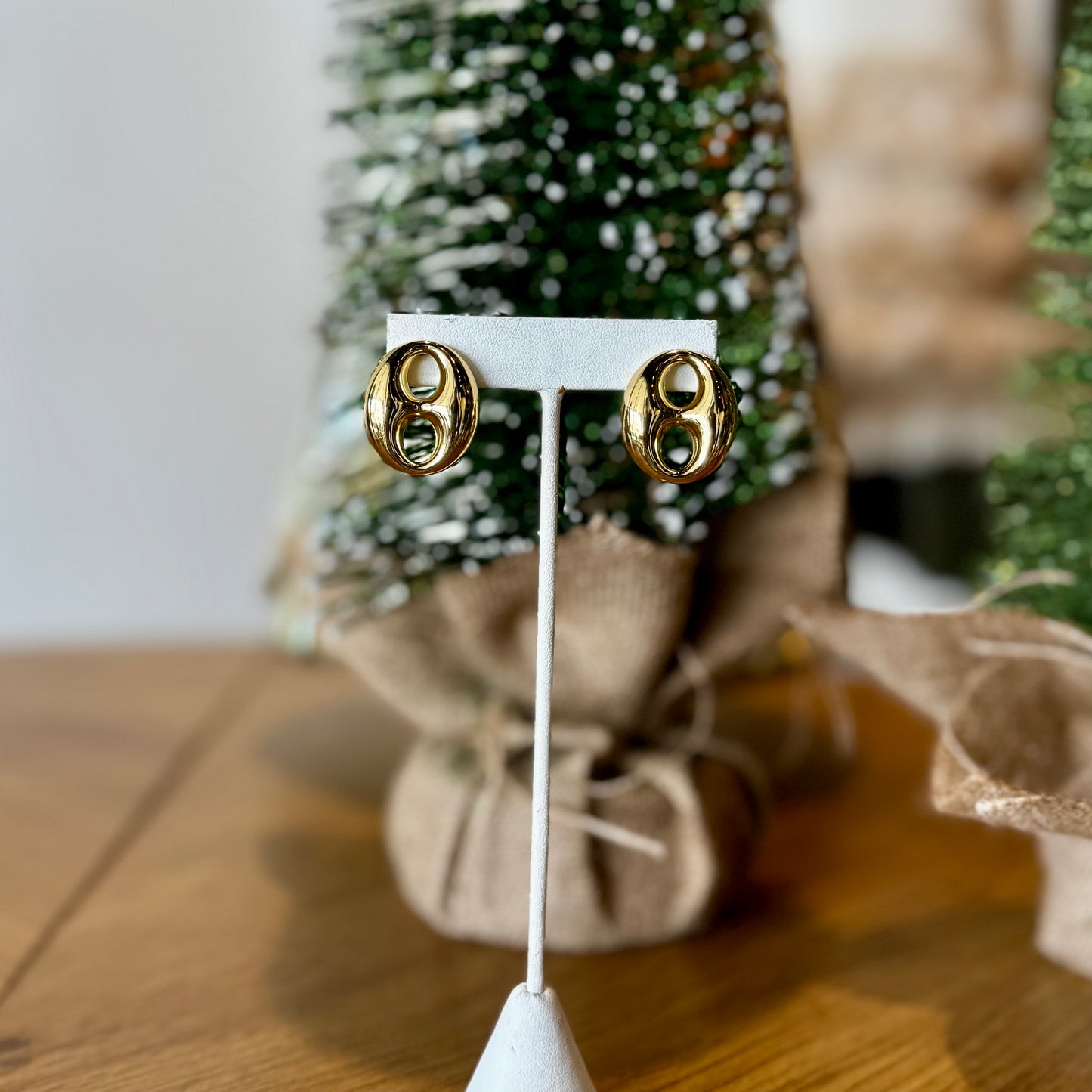 Zarcillos dorados infinito