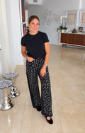 Midnight Stud Wide-Leg Jeans