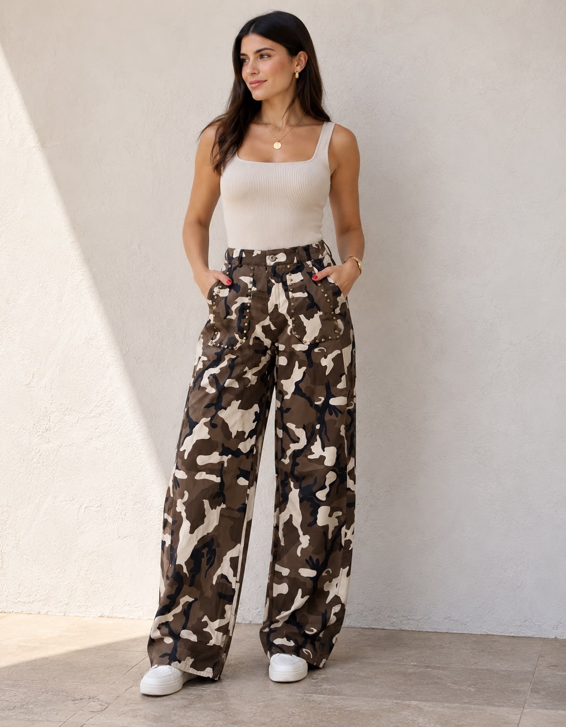 Urban Camo Studded Pants