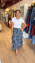 Bandana Cascade Ruffle Skirt
