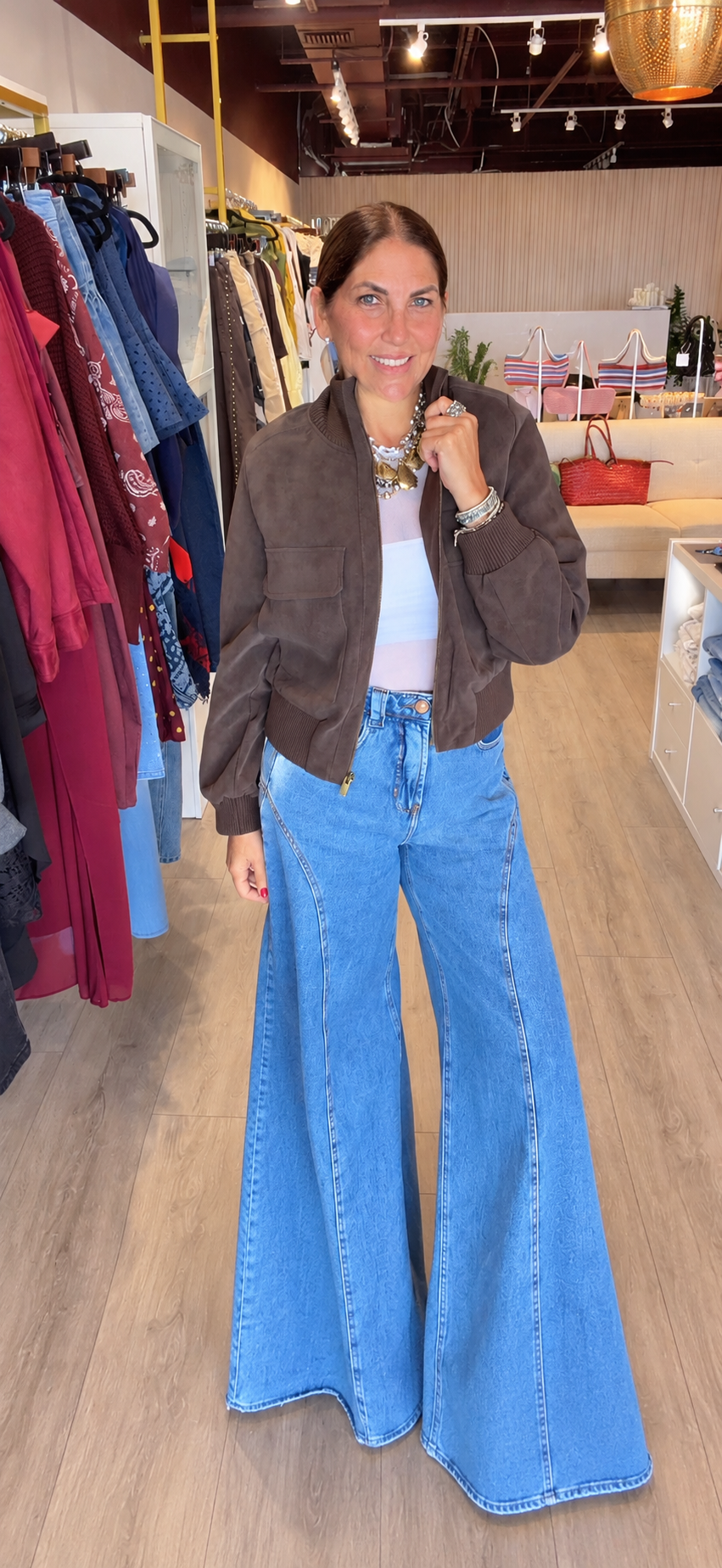 Sienna Suede Bomber Jacket
