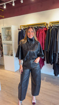 Midnight Leather Cape Jacket.