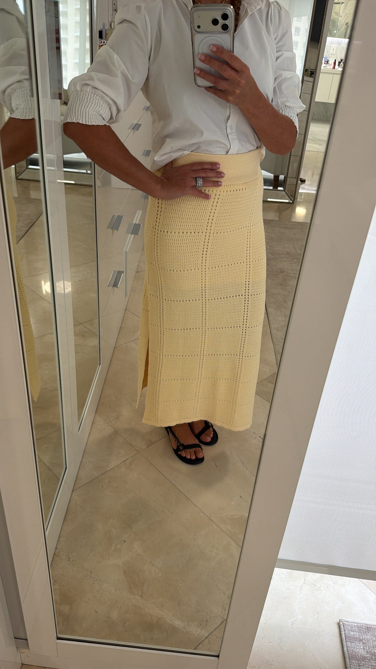 Riviera Breeze Knit Skirt