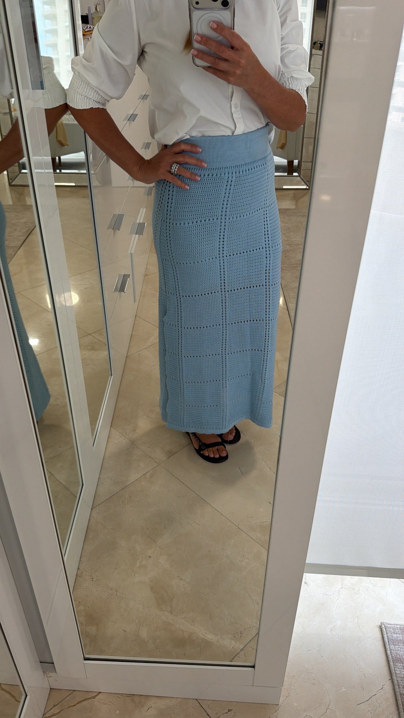 Riviera Breeze Knit Skirt