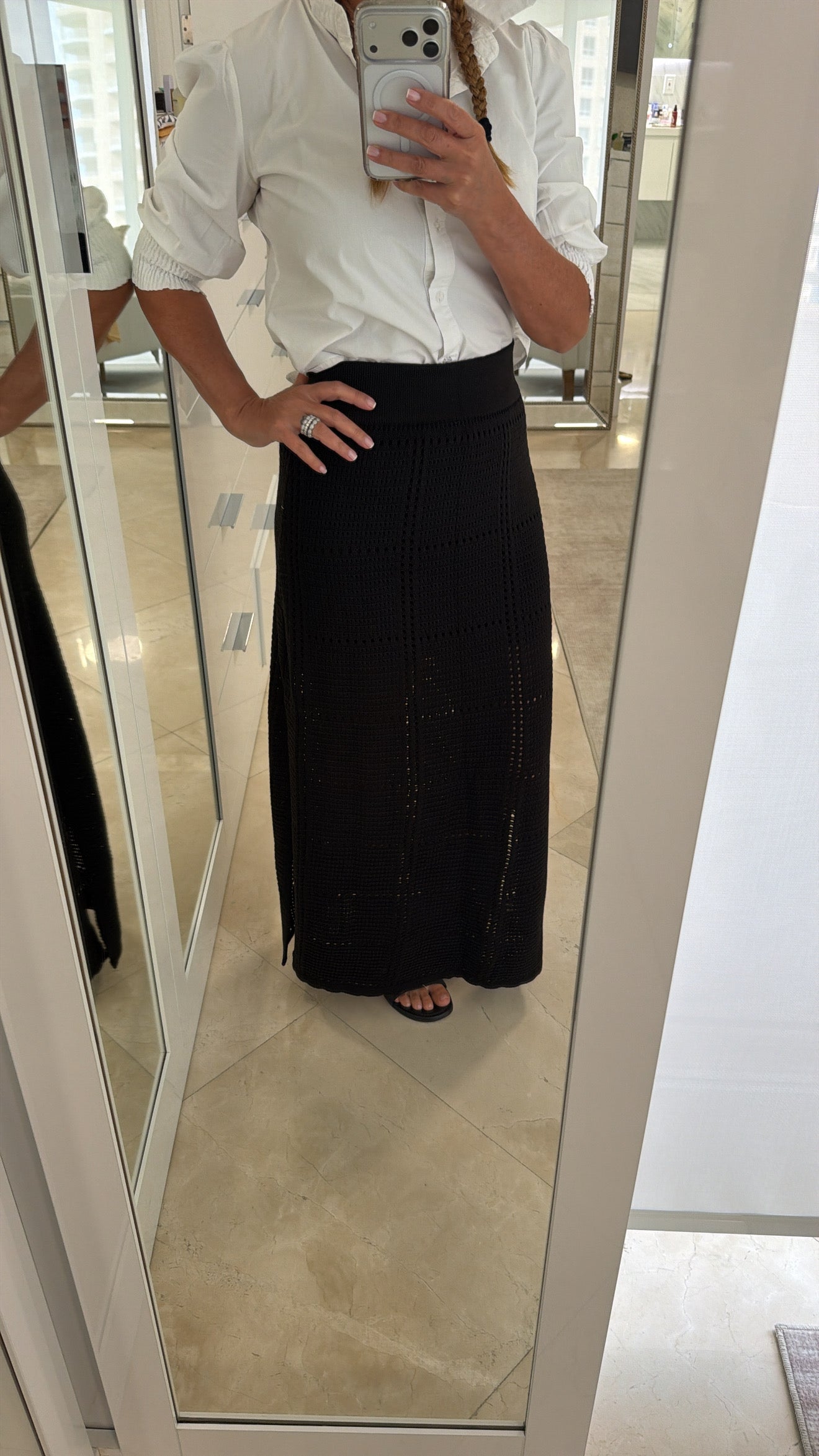 Riviera Breeze Knit Skirt
