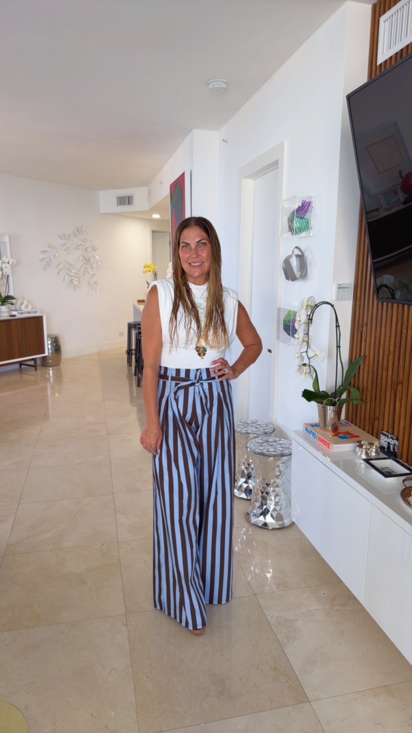 Coastal Stripe Palazzo Pants