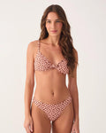 Pink Solar Front knot  low Waist top And Bottom Bikini