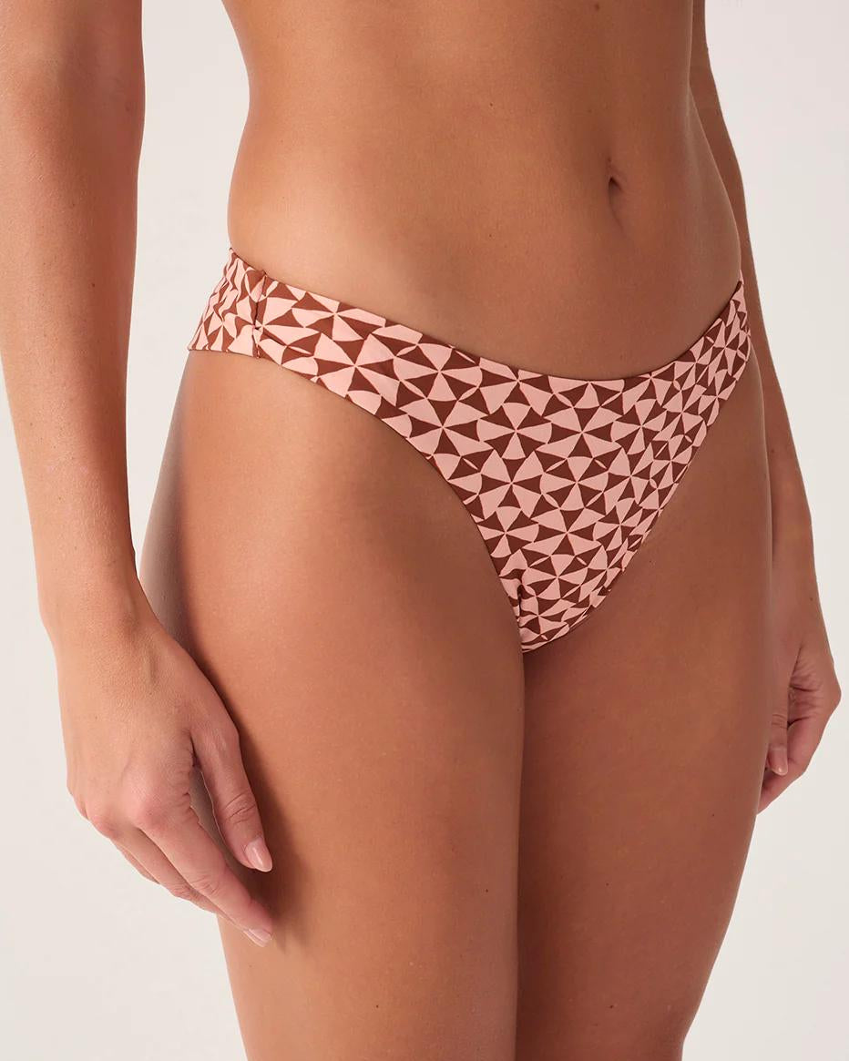 Pink Solar Front knot  low Waist top And Bottom Bikini