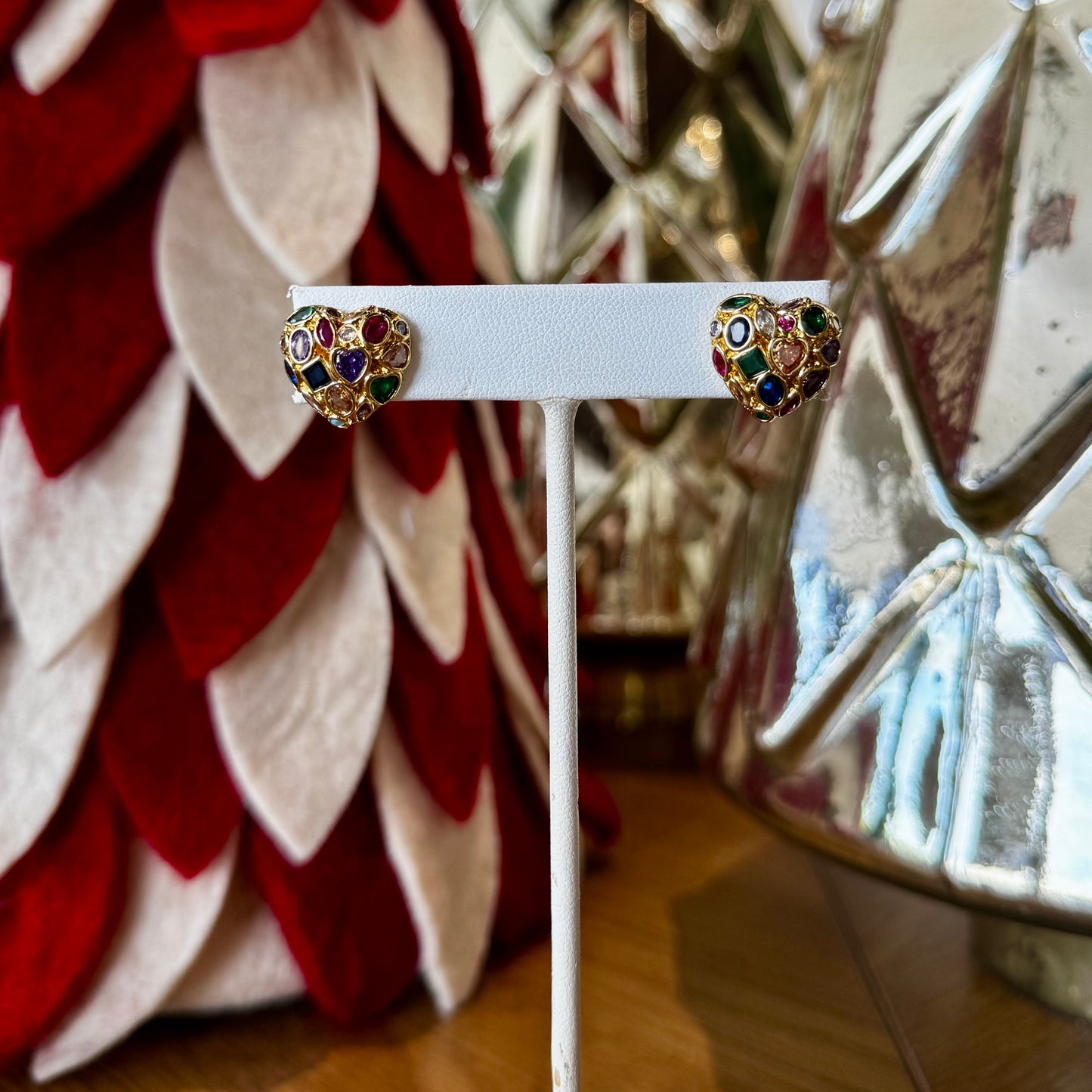 Zarcillos de corazón y mariposa