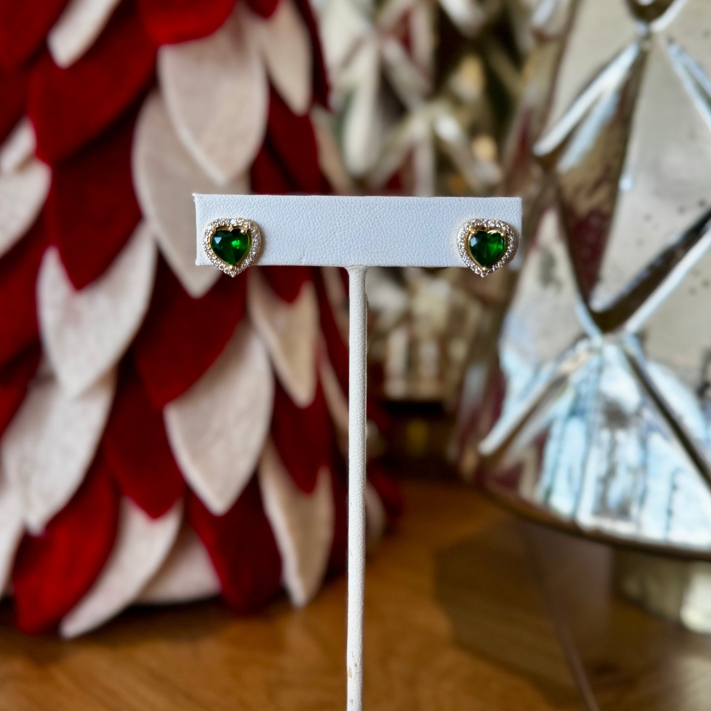 Zarcillos de corazón y mariposa