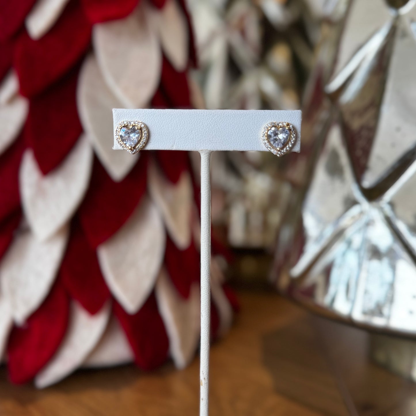 Zarcillos de corazón y mariposa