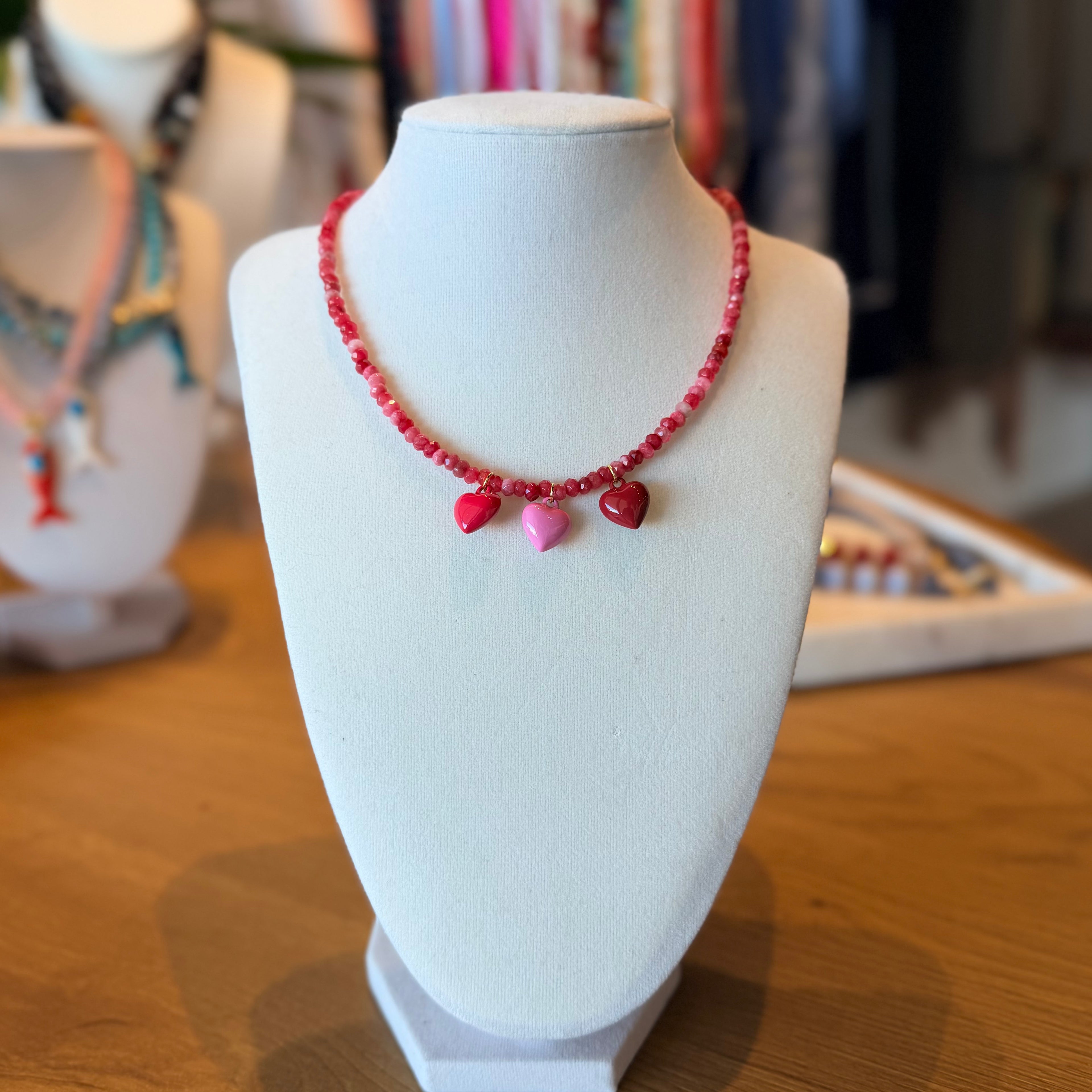 Collar 3 corazones