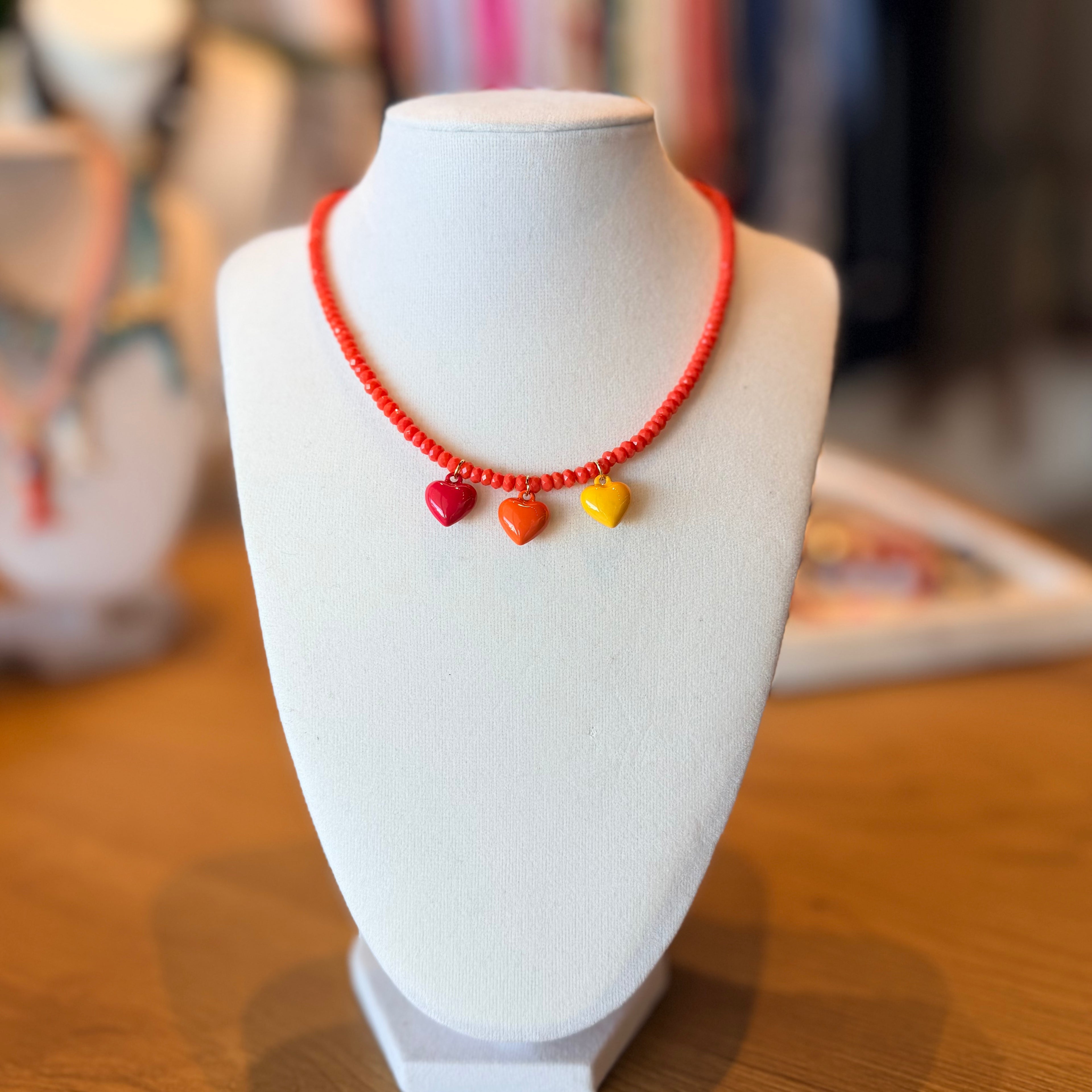 Collar 3 corazones