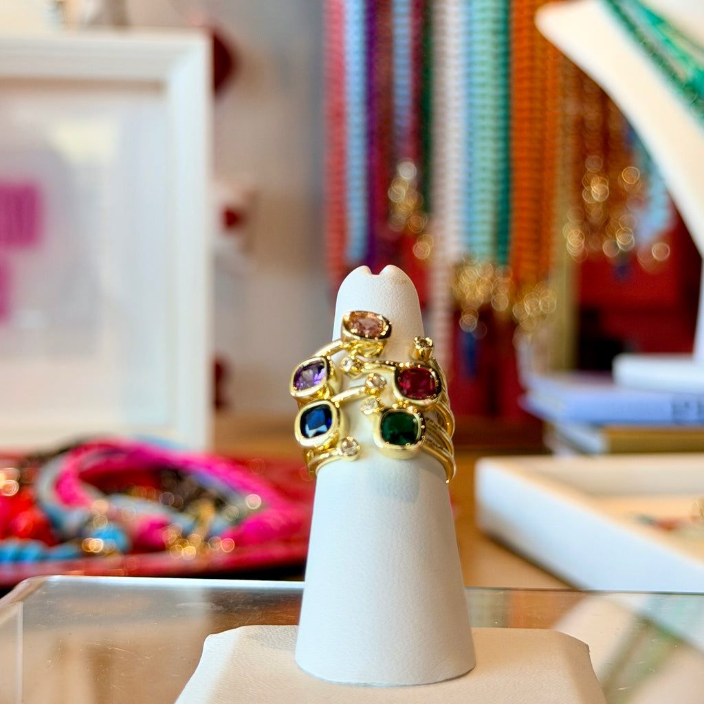 Radiant Stone Open Ring