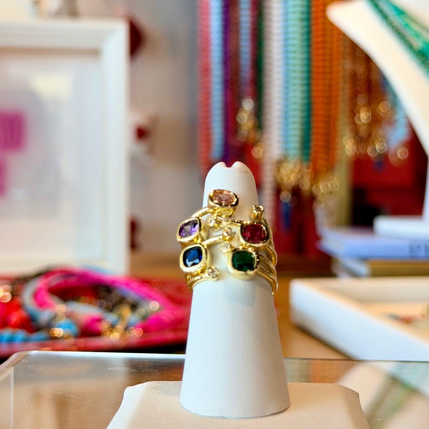 Radiant Stone Open Ring