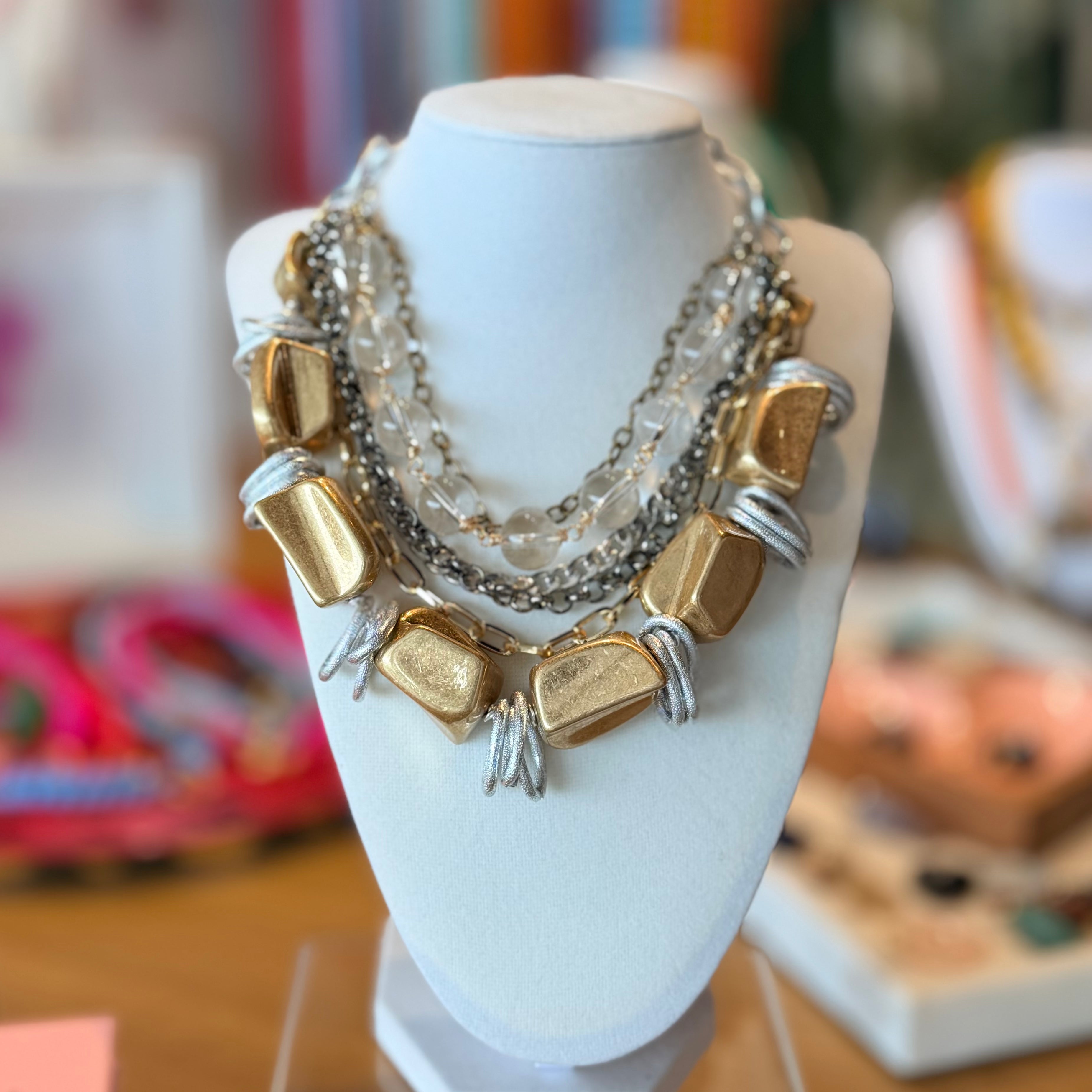 Bold Gold Multi-Layer Necklace