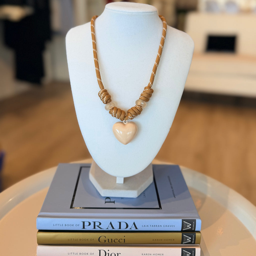 Heart Statement cord Necklace