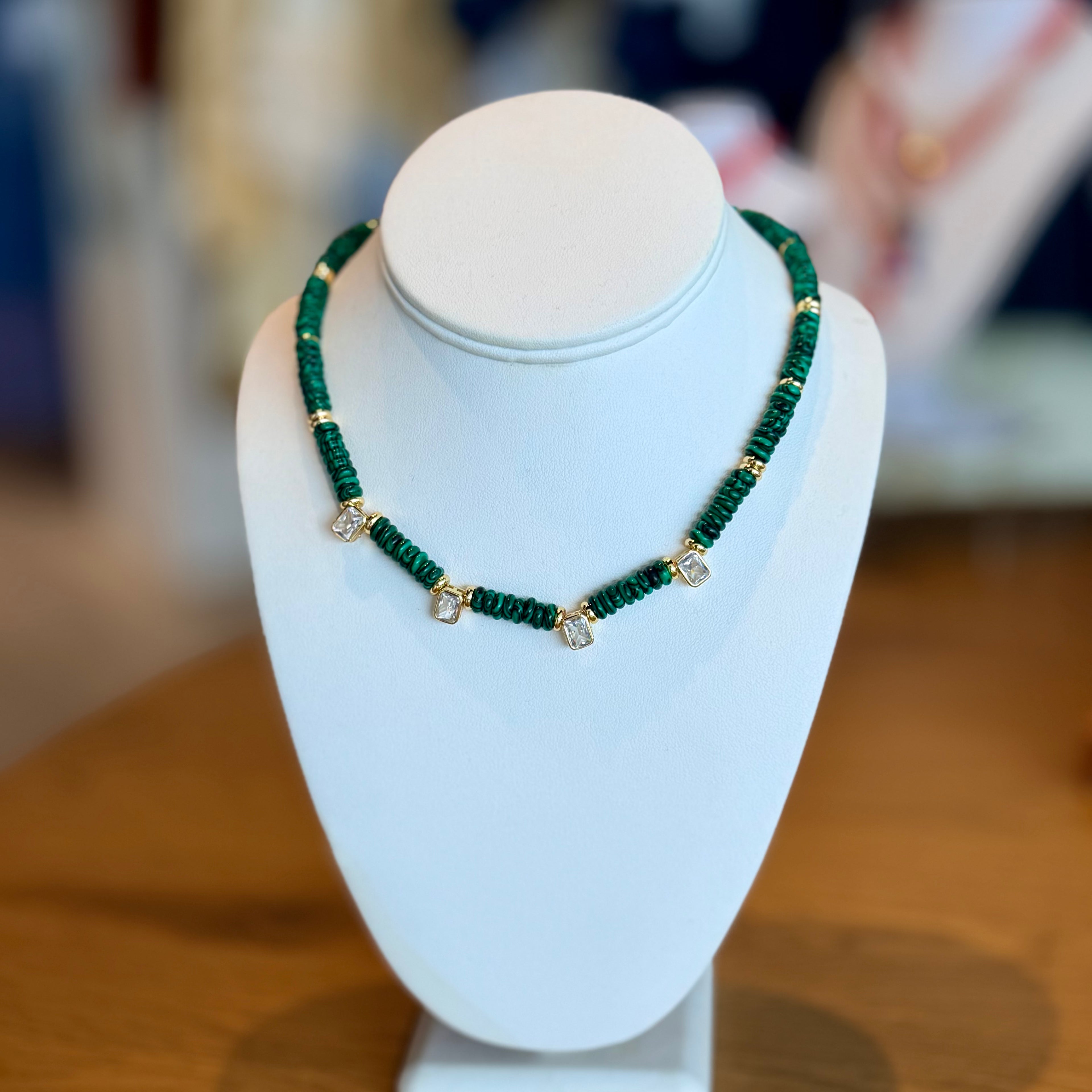 The Celestia Heishi Charm Necklace