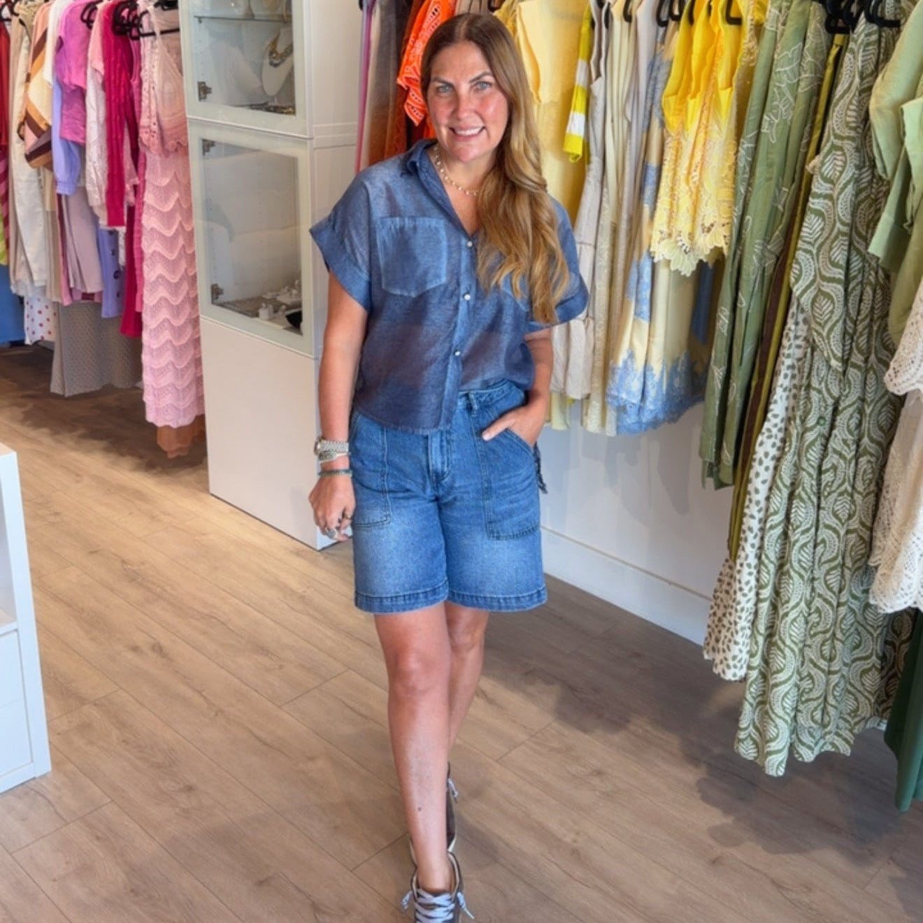 Lace Breeze Denim Shirt