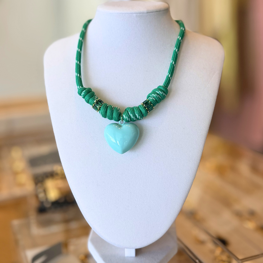 Heart Statement cord Necklace