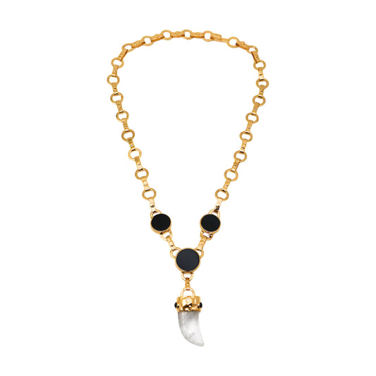 Majestic Curve Black Necklace Onix