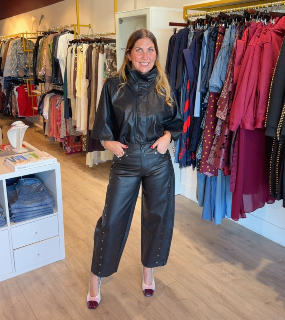 Midnight Leather Cape Jacket | PS Showroom