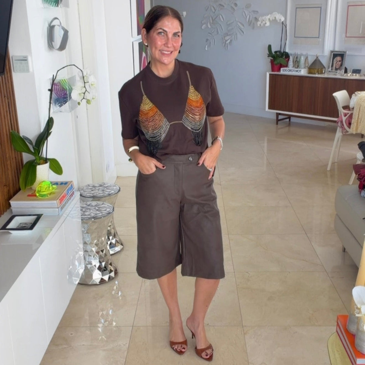 Milan Matte Leather Bermudas | PS Showroom