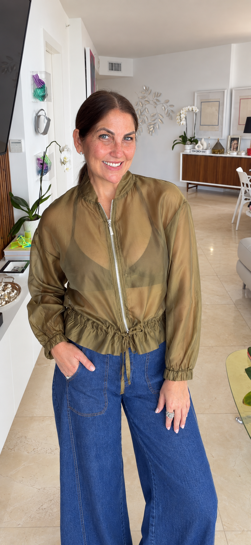 Milano Sheer Zip Jacket | PS Showroom
