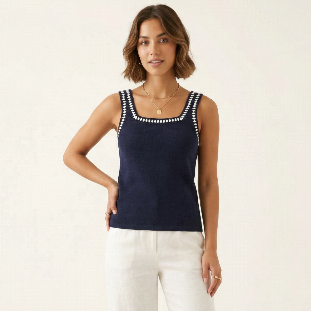 Carly Crochet-Detail Camisole