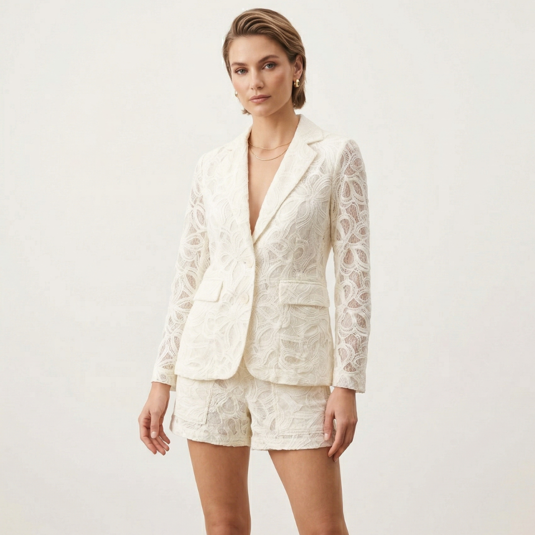 Anya Lace jacket and short Set