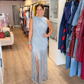 Silver Cascade Fringe Dress | PS Showroom